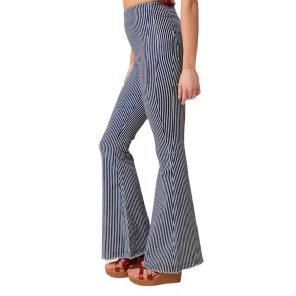 Altar'd State Pants - Altar’d State Flared Vertical Striped Pull-on Jeans Women's size Small NWT